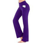 Hoge Taille Flaired Yoga Legging Met Zijzak Voor Dames