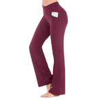 Hoge Taille Flaired Yoga Legging Met Zijzak Voor Dames