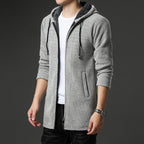 Hooded Windbreaker Sweater Met Warme Voering Voor Mannen
