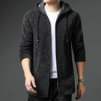 Hooded Windbreaker Sweater Met Warme Voering Voor Mannen