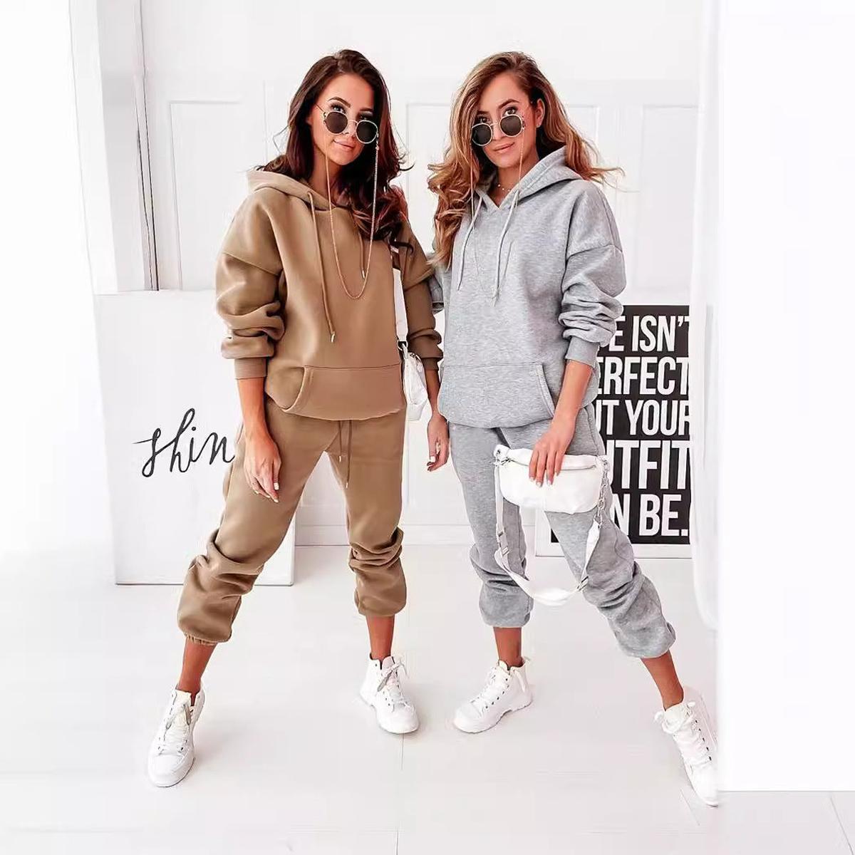 Katoenen Mix Ontspannen Pasvorm Jogging Trainingsset