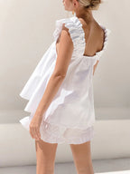 Katoenen Rimpel Shorts Set