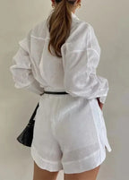 Katoenmix Losse Shorts Set