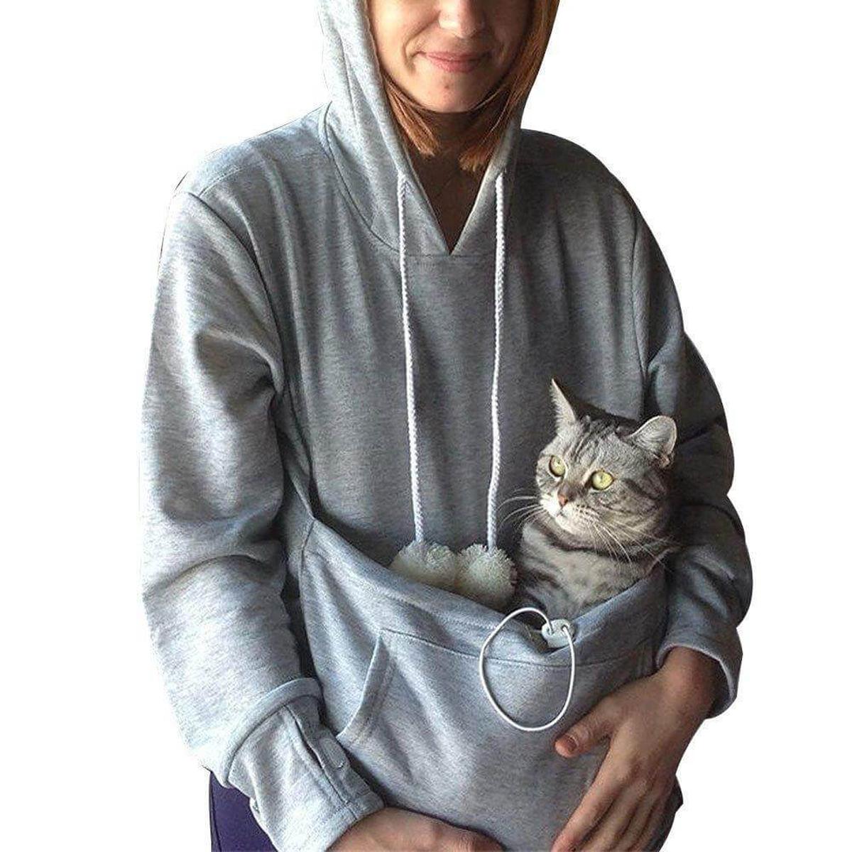 Katten Hoodie met Zak en Zachte Stof voor een Haarvrij Huis