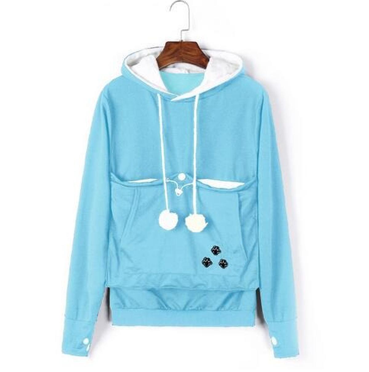 Katten Hoodie met Zak en Zachte Stof voor een Haarvrij Huis
