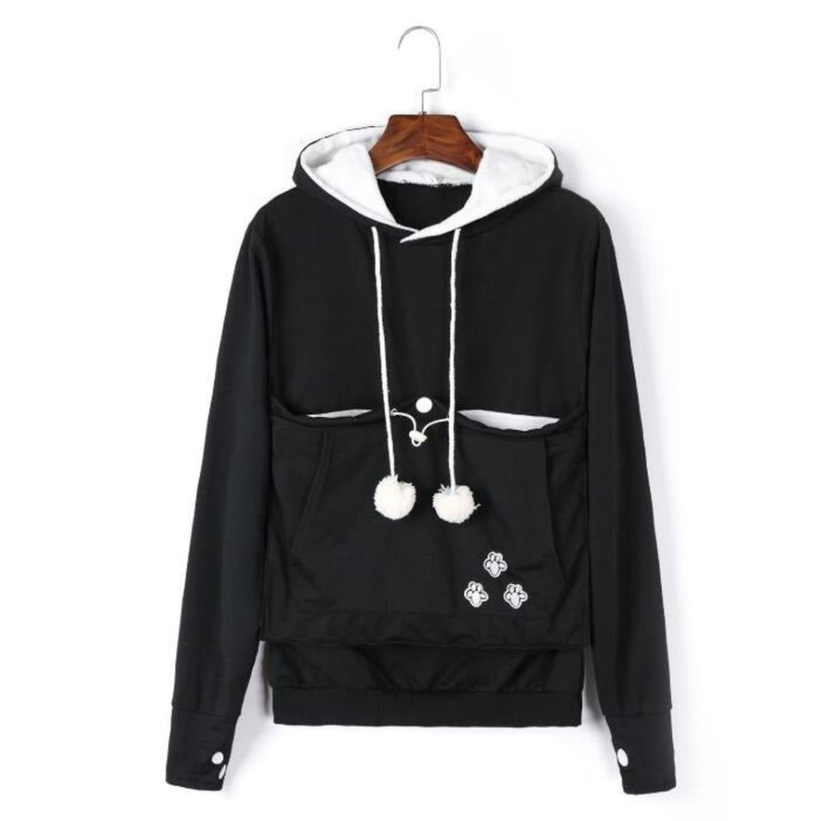 Katten Hoodie met Zak en Zachte Stof voor een Haarvrij Huis