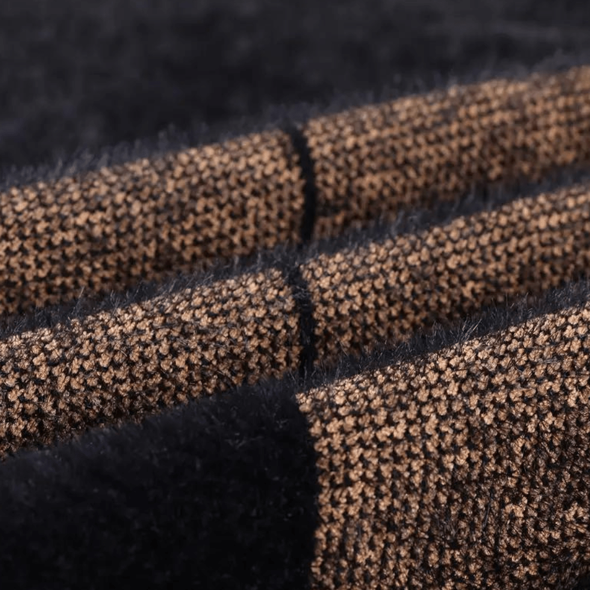 Klassieke Argyle Mock Neck Trui Voor Mannen