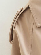 Klassieke Beige Dames Korte Tussenjas Voor Elke Gelegenheid