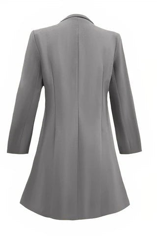 Klassieke Dames Winterjas Met Opgevouwen Kraag