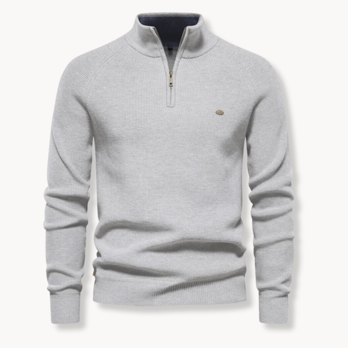 Klassieke Pasvorm Half-Zip Trui Voor Mannen