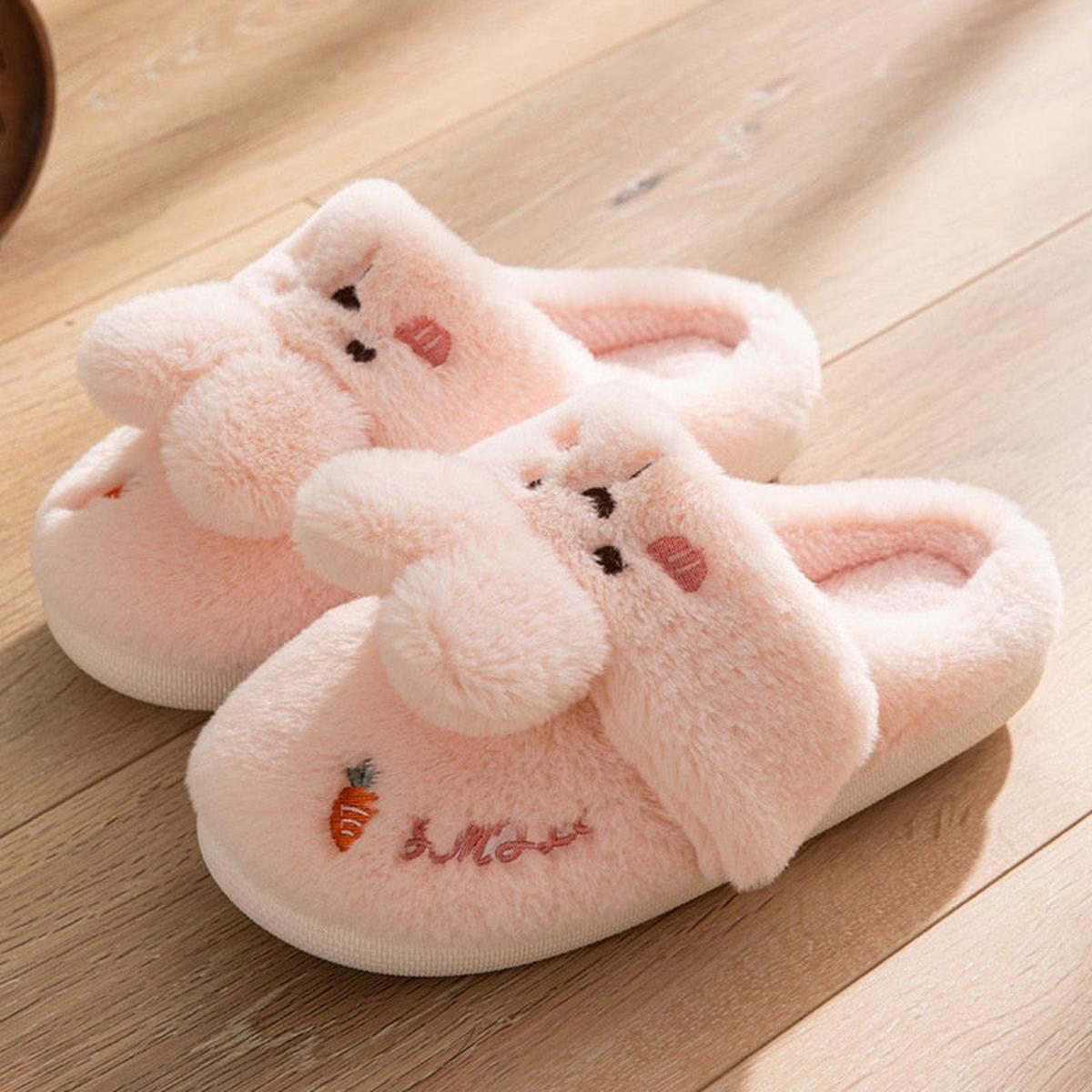 Knusse Konijnenslippers Met Antislip Zool Voor Thuisgebruik