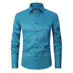 Kreukvrij Elastisch Slim-Fit Herenoverhemd