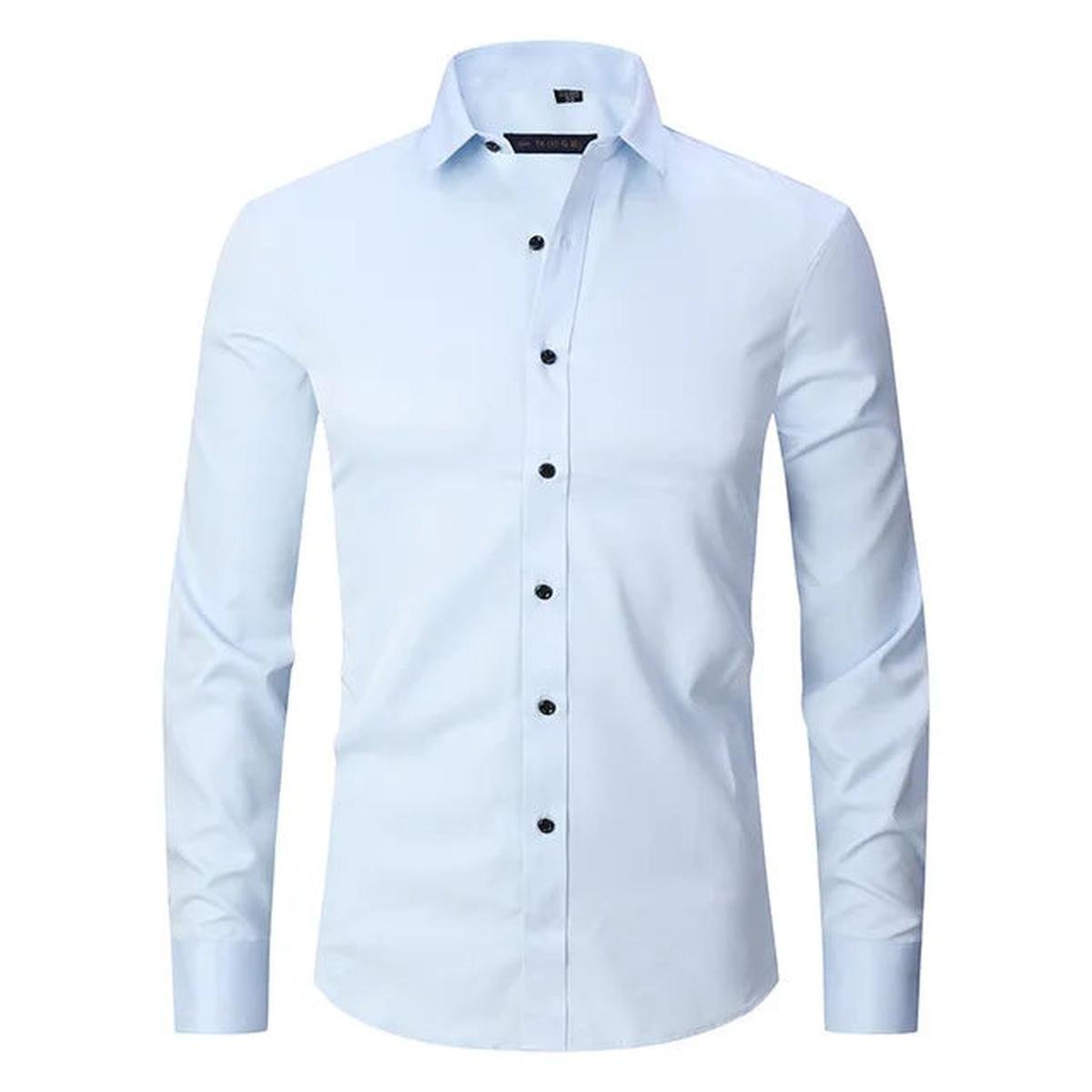 Kreukvrij Elastisch Slim-Fit Herenoverhemd
