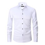 Kreukvrij Elastisch Slim-Fit Herenoverhemd