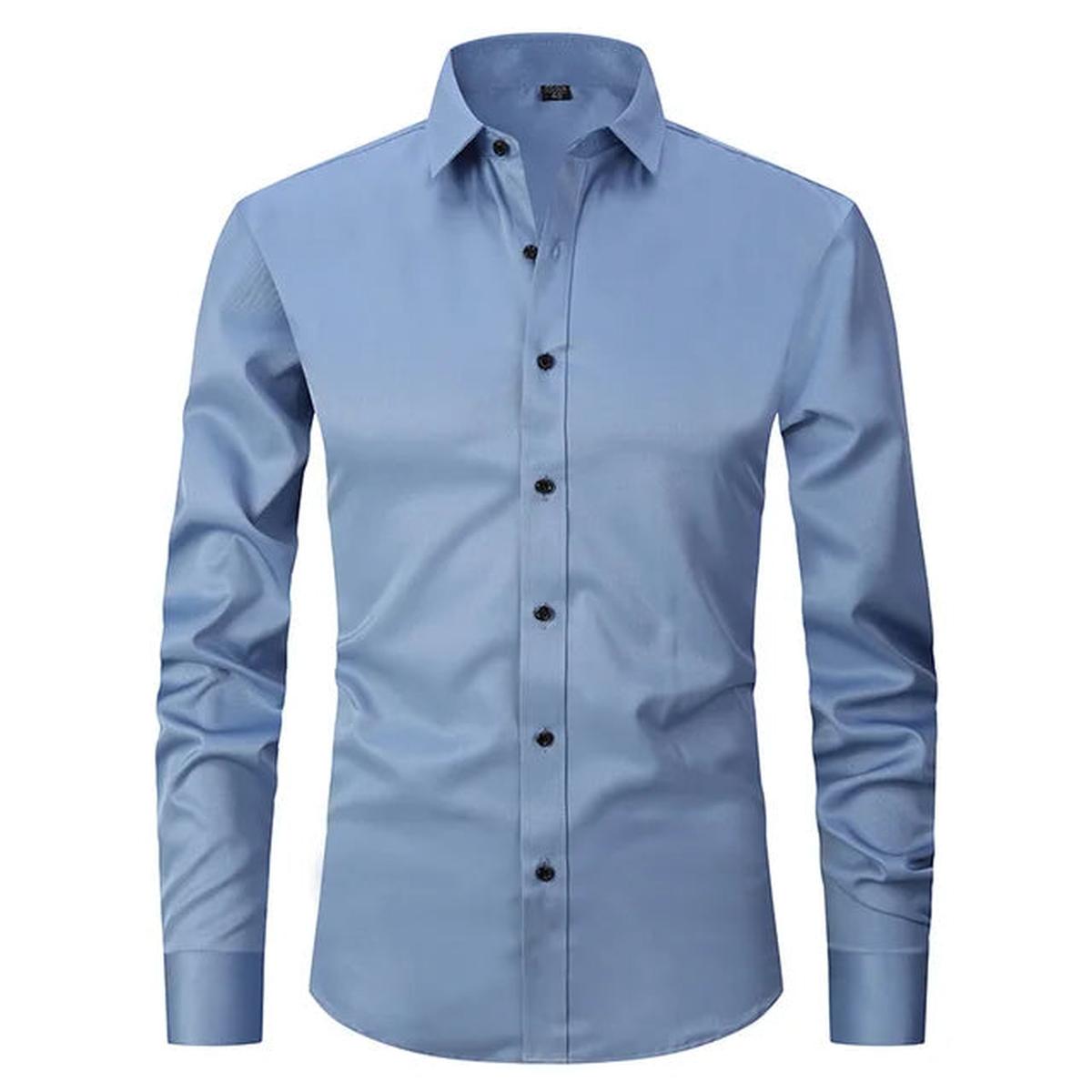 Kreukvrij Elastisch Slim-Fit Herenoverhemd