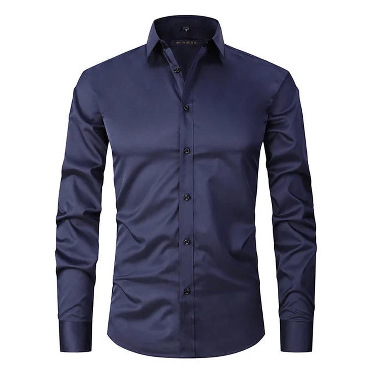Kreukvrij Elastisch Slim-Fit Herenoverhemd