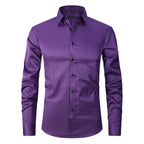 Kreukvrij Elastisch Slim-Fit Herenoverhemd