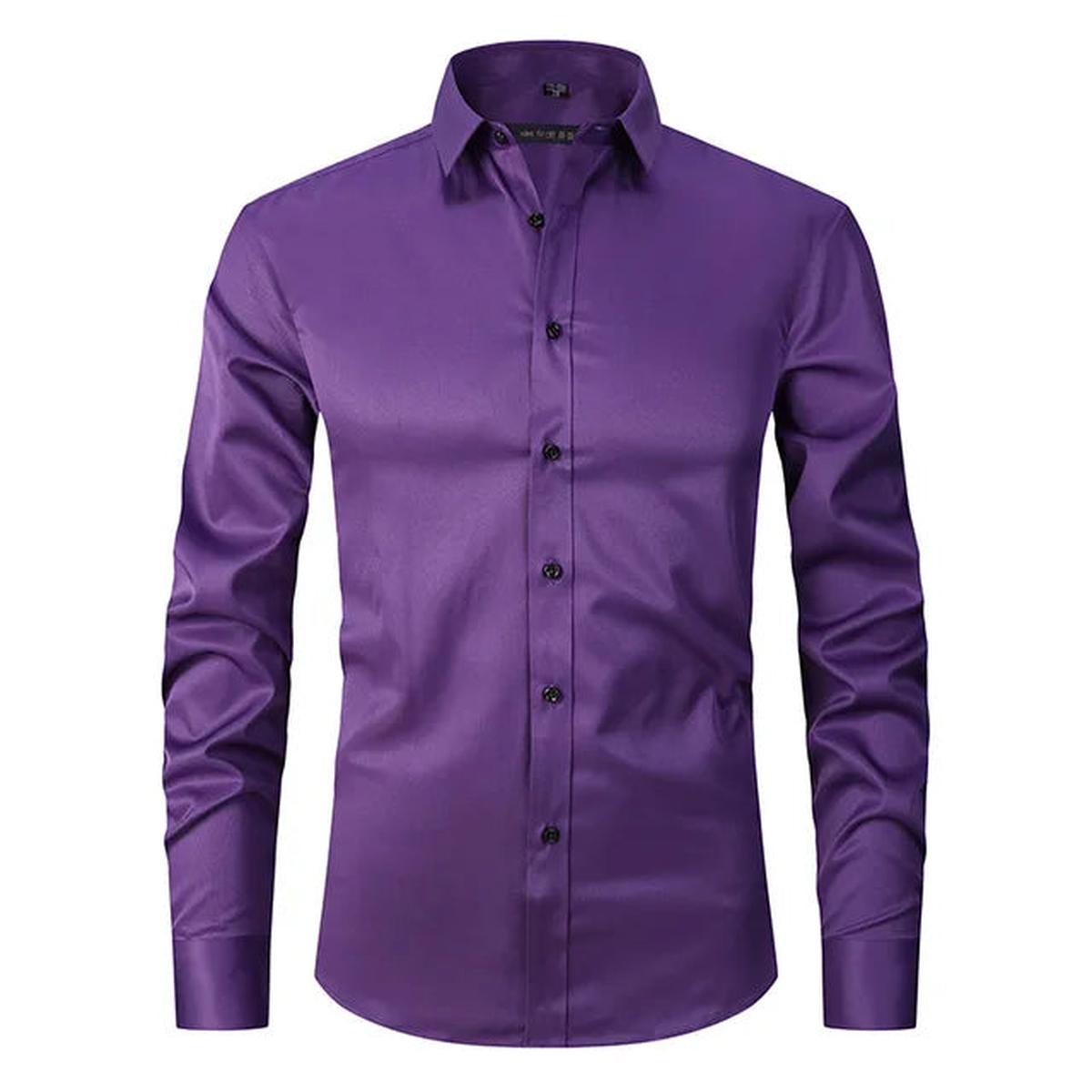 Kreukvrij Elastisch Slim-Fit Herenoverhemd