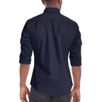 Kreukvrij Heren Shirt met Rits