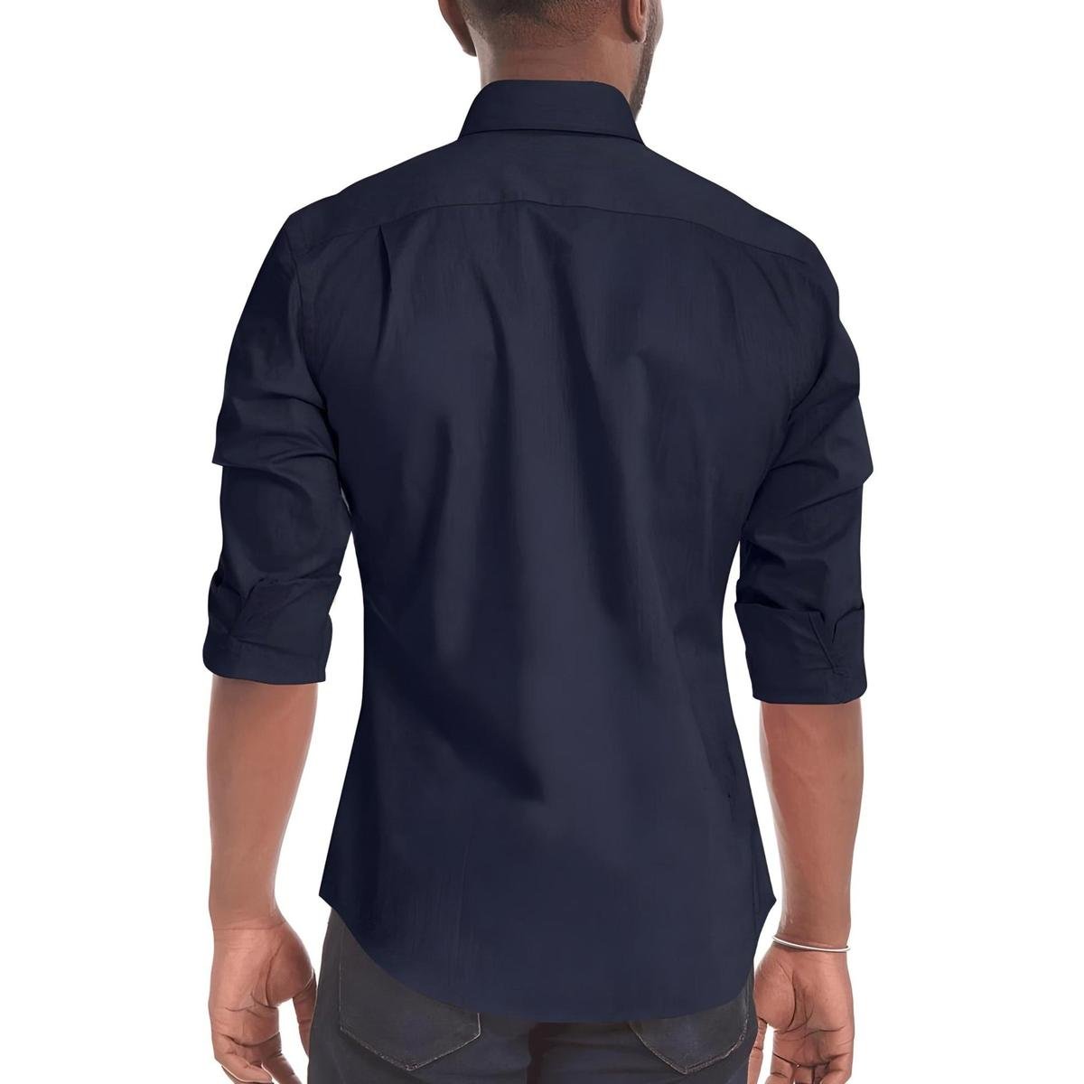 Kreukvrij Heren Shirt met Rits