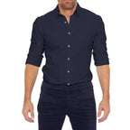 Kreukvrij Heren Shirt met Rits