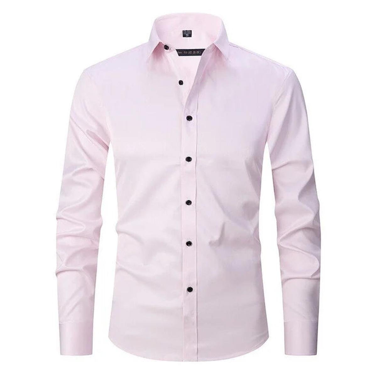 Kreukvrij Stretch Shirt Voor Mannen - Ademend Slank Fit Ontwerp