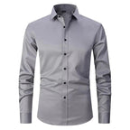Kreukvrij Stretch Shirt Voor Mannen - Ademend Slank Fit Ontwerp