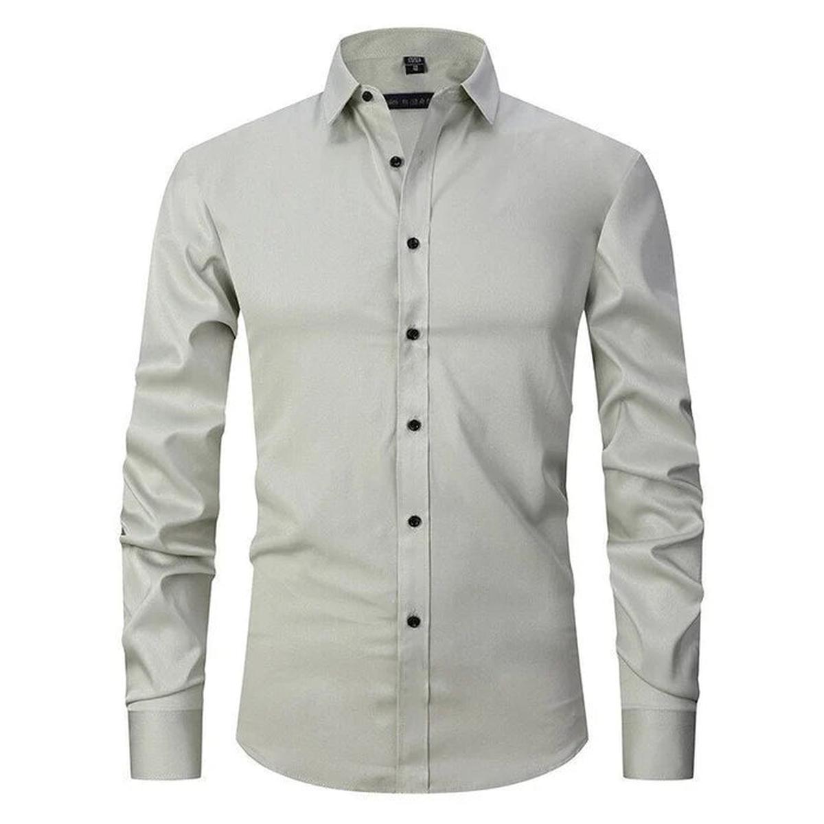 Kreukvrij Stretch Shirt Voor Mannen - Ademend Slank Fit Ontwerp