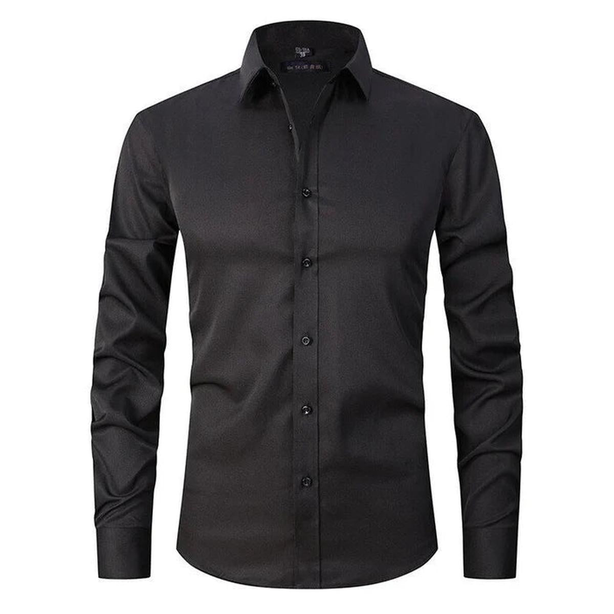 Kreukvrij Stretch Shirt Voor Mannen - Ademend Slank Fit Ontwerp