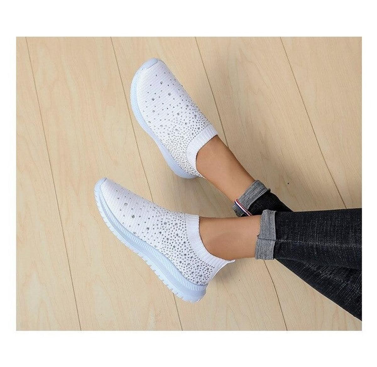 Kristalversierde Elegante Schoenen Voor Feestelijke Gelegenheden