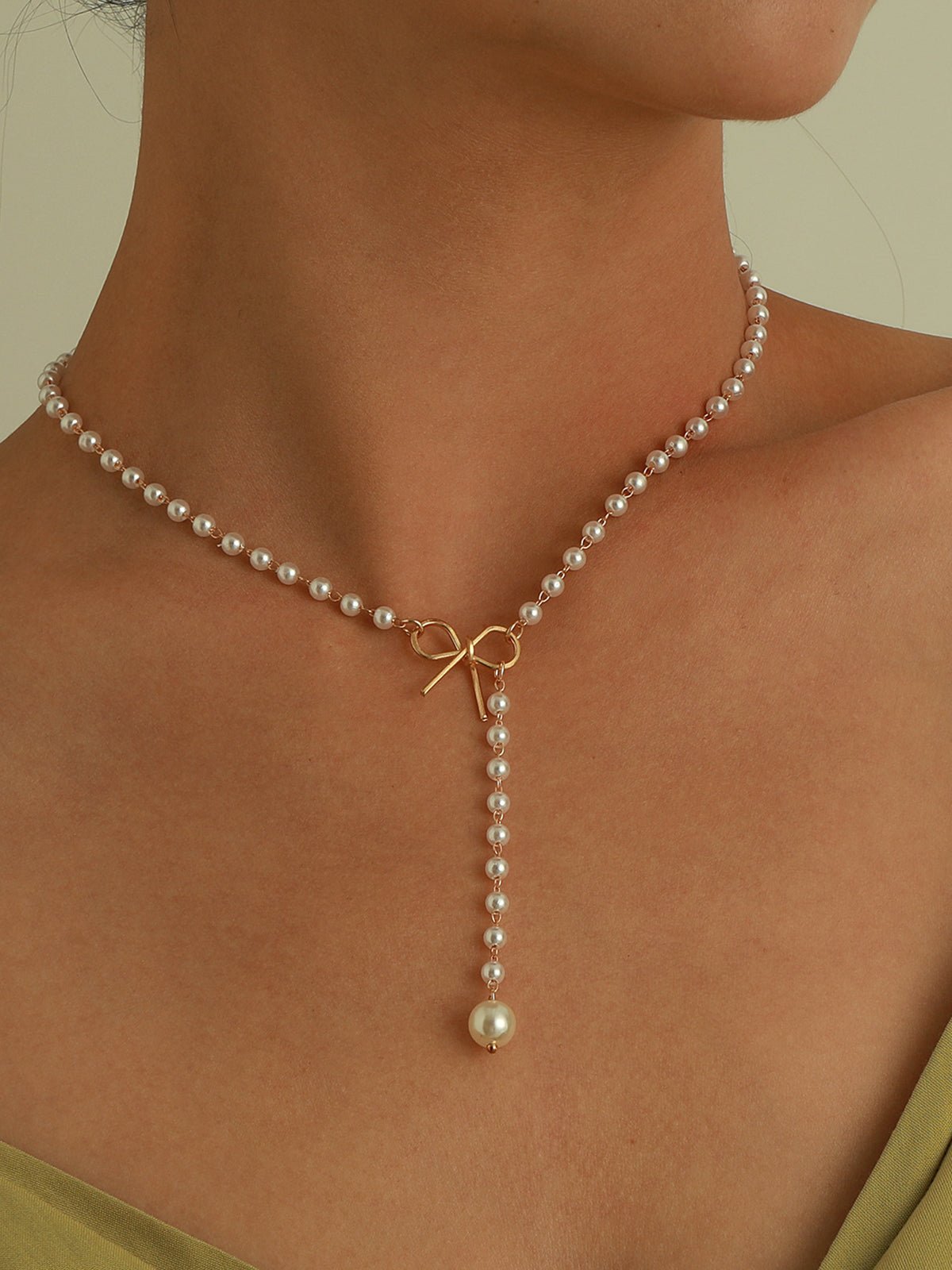 Kunstparelstrik Hanger Ketting