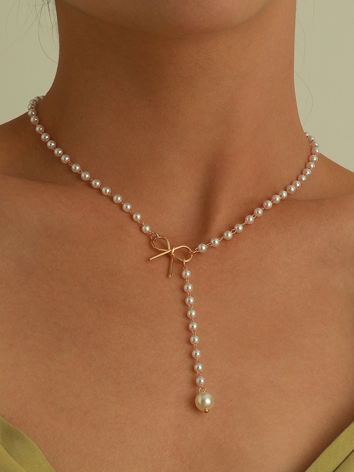 Kunstparelstrik Hanger Ketting