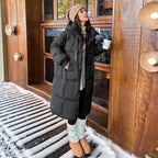 Lange Gevoerde Capuchon Parka Voor Vrouwen