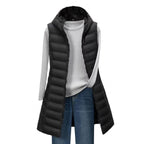 Lange Gewatteerde Bodywarmer Jas Voor Comfort En Stijl