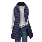 Lange Gewatteerde Bodywarmer Jas Voor Comfort En Stijl