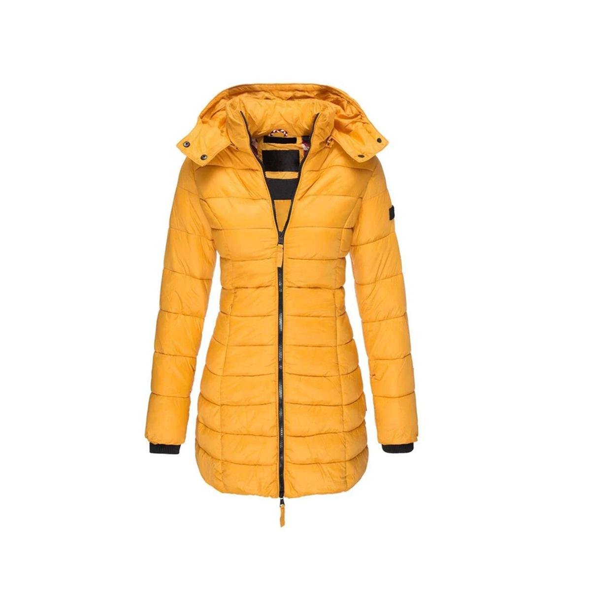 Lange Warme Winterjas Met Nepbontkraag