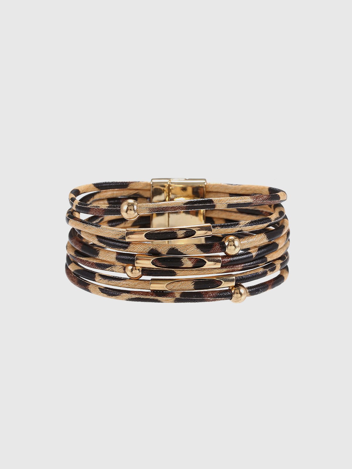 Leopard Geprinte Magneet Sluiting Armband