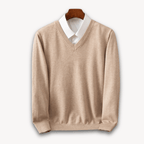 Lichte Cashmere V-Hals Sweater Voor Heren