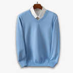 Lichte Cashmere V-Hals Sweater Voor Heren