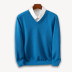 Lichte Cashmere V-Hals Sweater Voor Heren