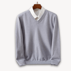 Lichte Cashmere V-Hals Sweater Voor Heren