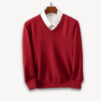 Lichte Cashmere V-Hals Sweater Voor Heren