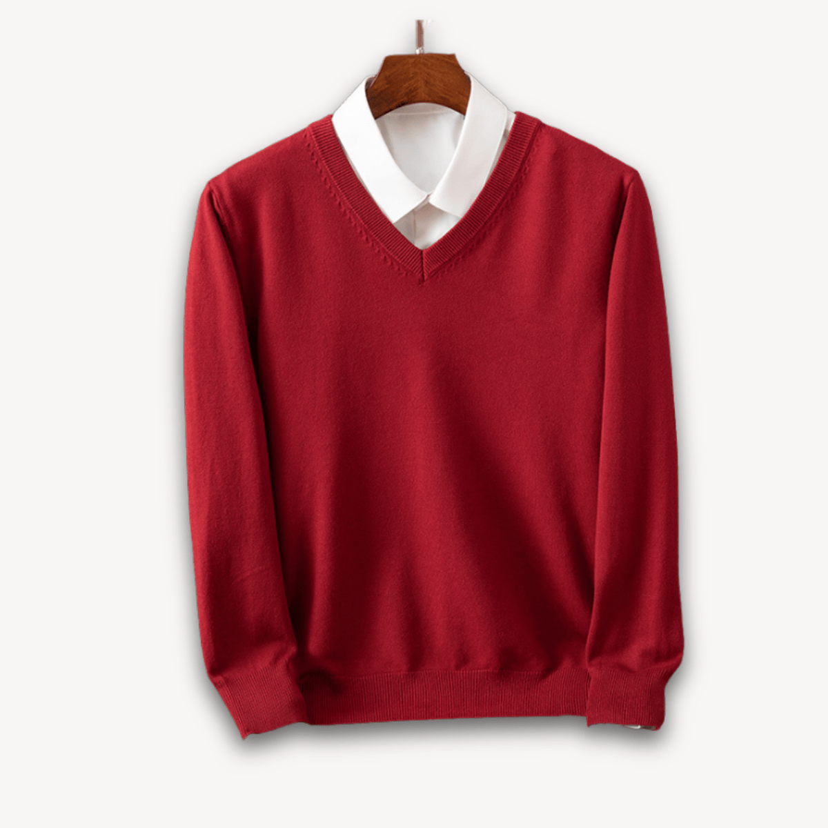 Lichte Cashmere V-Hals Sweater Voor Heren