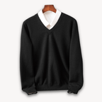 Lichte Cashmere V-Hals Sweater Voor Heren