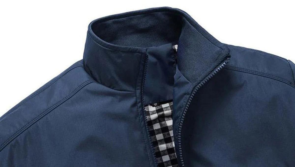 Lichte Casual Jas voor Mannen met Staande Kraag