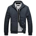 Lichte Casual Jas voor Mannen met Staande Kraag