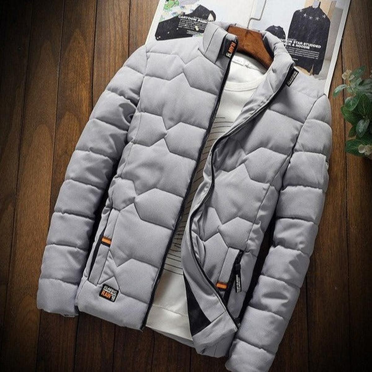 Lichte Staande Kraag Jas voor Mannen - Herfst/Winter