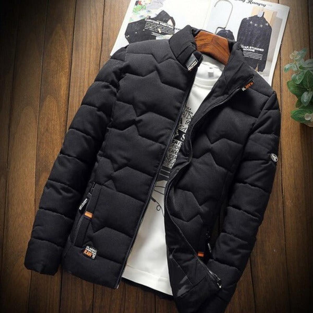 Lichte Staande Kraag Jas voor Mannen - Herfst/Winter