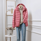 Lichtgewicht Gewatteerd Capuchon Puffer Jacket Voor Dames