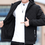 Lichtgewicht Hooded Jacket voor Mannen met Relaxte Pasvorm